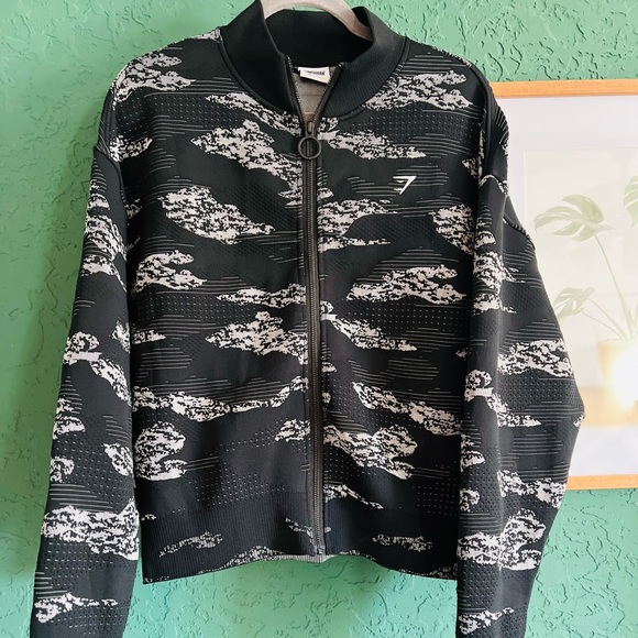 Gymshark | Track Jacket Black Workout Gym - Picture 5 of 7